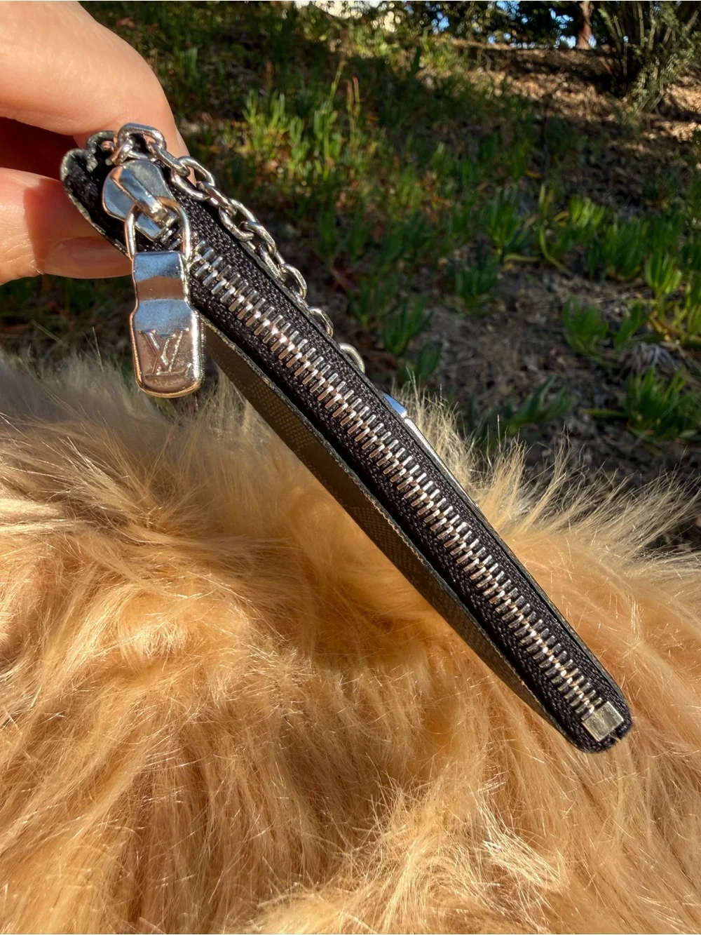 Louis Vuitton Damier Graphite Key Pouch and Certificate of Authenticity